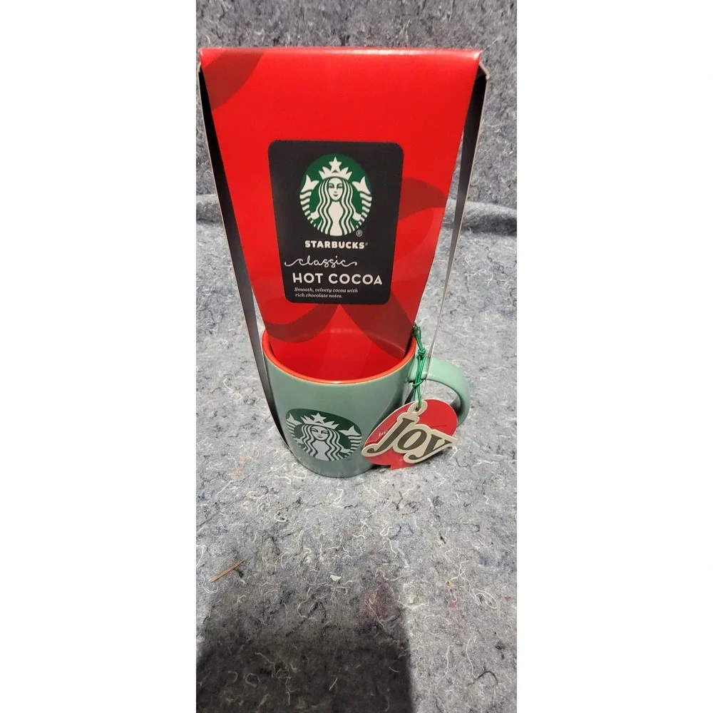Starbucks‎ 2025 Holiday Teal Green Mug with Classic Hot Cocoa